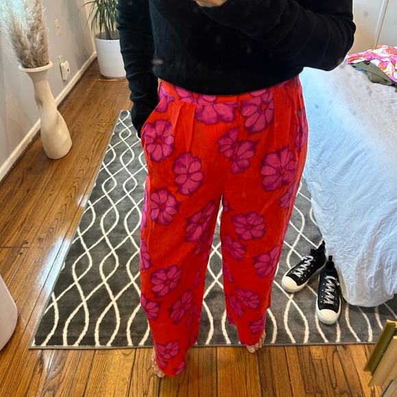 Rhode Linen Campbell Pants Scarlet Size 4 NWT - Picture 11 of 11